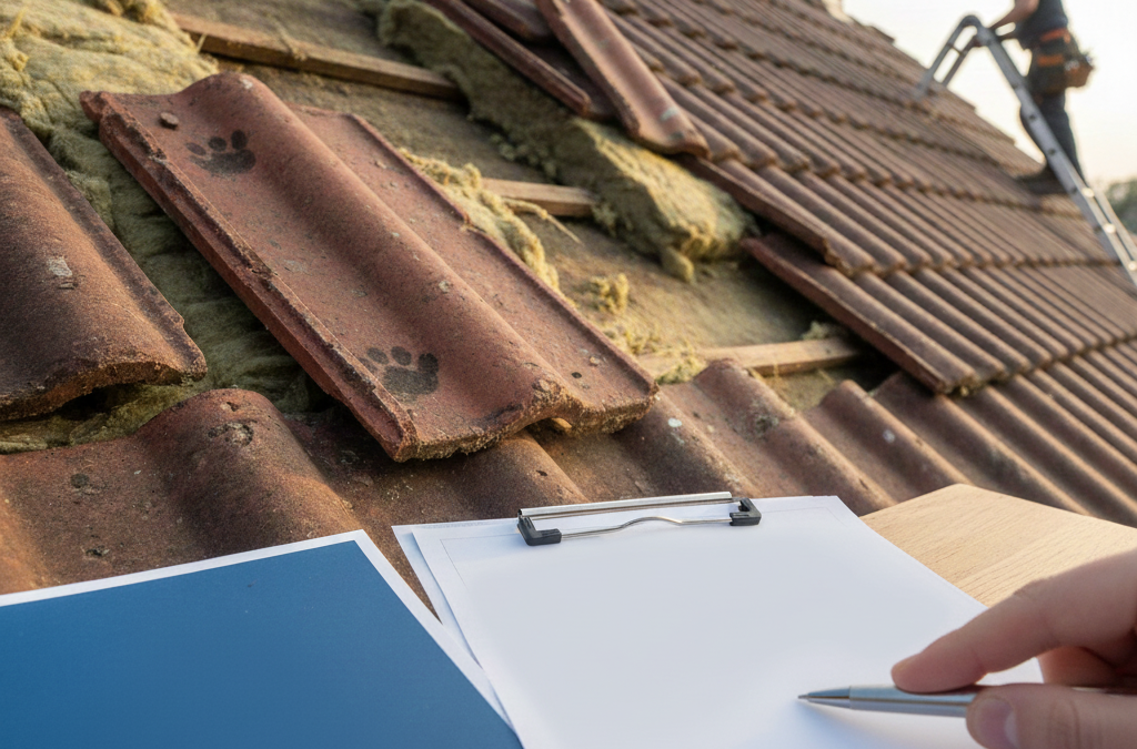 Naprawa dachu po&nbsp;kunie a&nbsp;ubezpieczenie